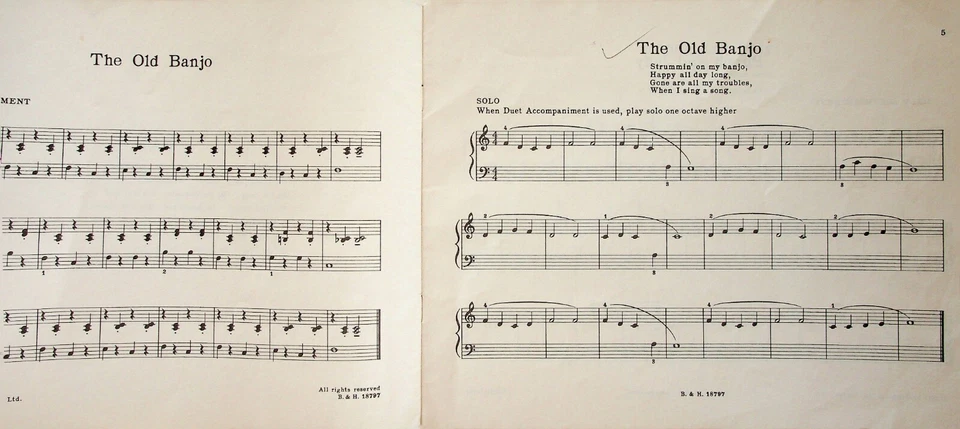 Eight Duets For Beginners Solos With Accompaniments Piano Sheet Music Song Book - Image 3 of 4