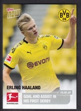 Topps Now Bundesliga 2019/20 # 144 Erling Haaland Dortmund Goal/Assist Derby RC