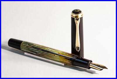 PELIKAN 400 Fountain Pen in TORTOISE STRIPED BROWN with MEDIUM 14c