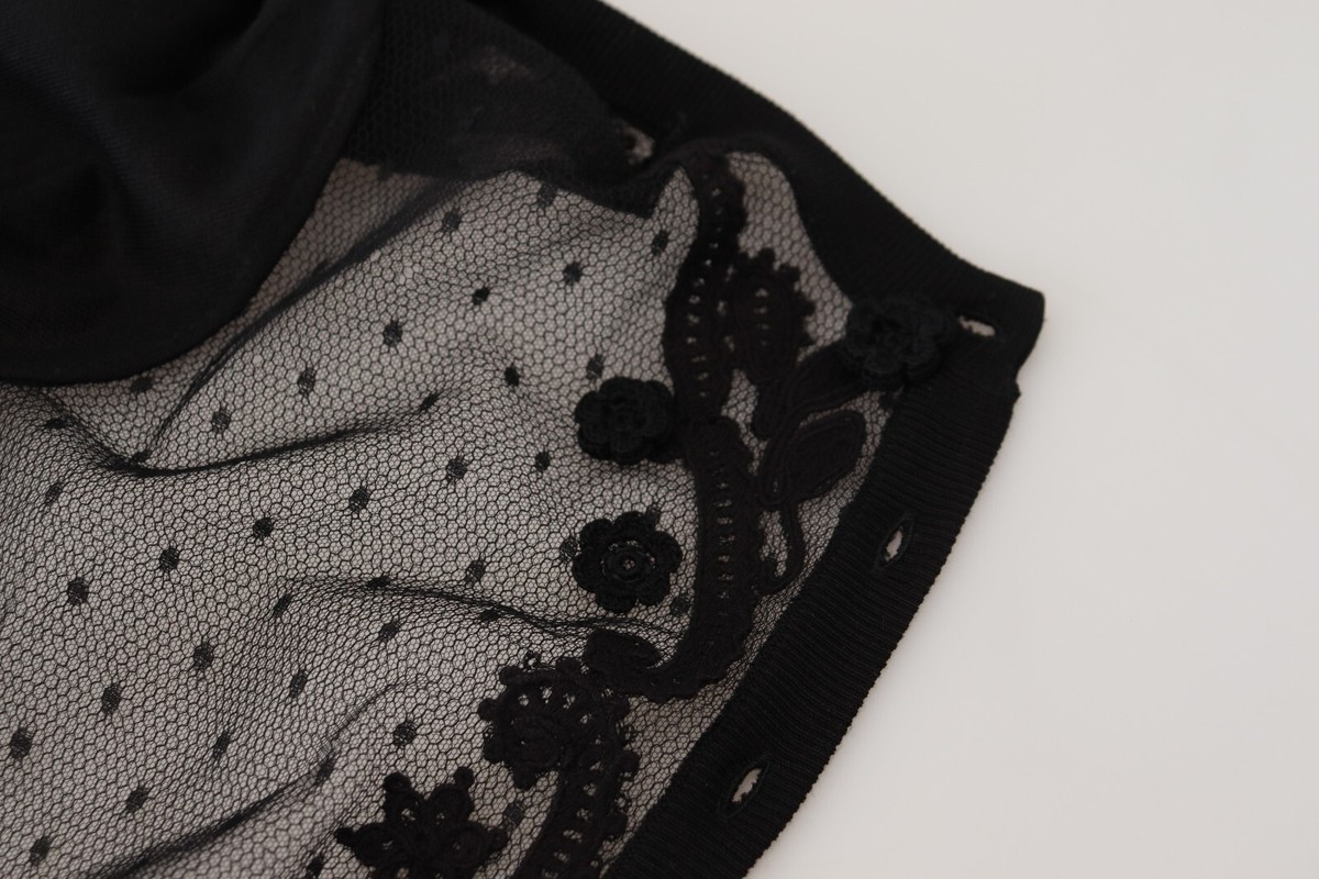 Cardigan Dolce & Gabbana - Soie Et Dentelle Noir - Taille XS (IT38/US4) - Neuf Avec étiquettes