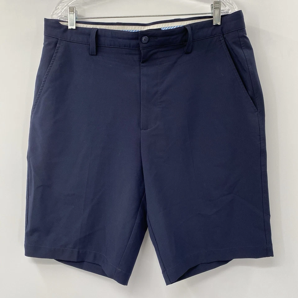 Pantalones Cortos Chinos de Golf FootJoy Para Hombre 36 Azul Marino Elastizados Ligeros Frente Plano Foto 2 de 4