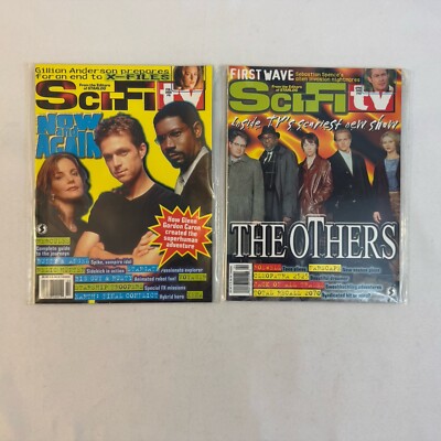 Pair Of Sci-Fi TV Magazines 2000 #9 And #10 Science Fiction Fast Ship