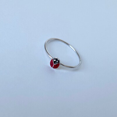 【TATIANA】SIMPLE LADYBUG RING★送料無料★2色 ☆TATIANA☆ Silver 925 Simple Ladybug Ring CR0494