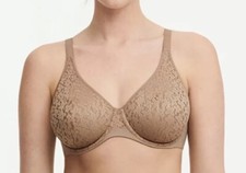Chantelle 13F1 Norah Unlined Molded Underwire Bra, Coffee Latte Size 34C