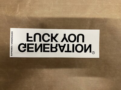 Supreme Undercover Generation F*** You Sticker