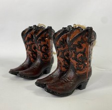 COWBOY BOOTS BROWN CHRISTMAS ORNAMENT Western Rustic Country Rodeo Ranch New