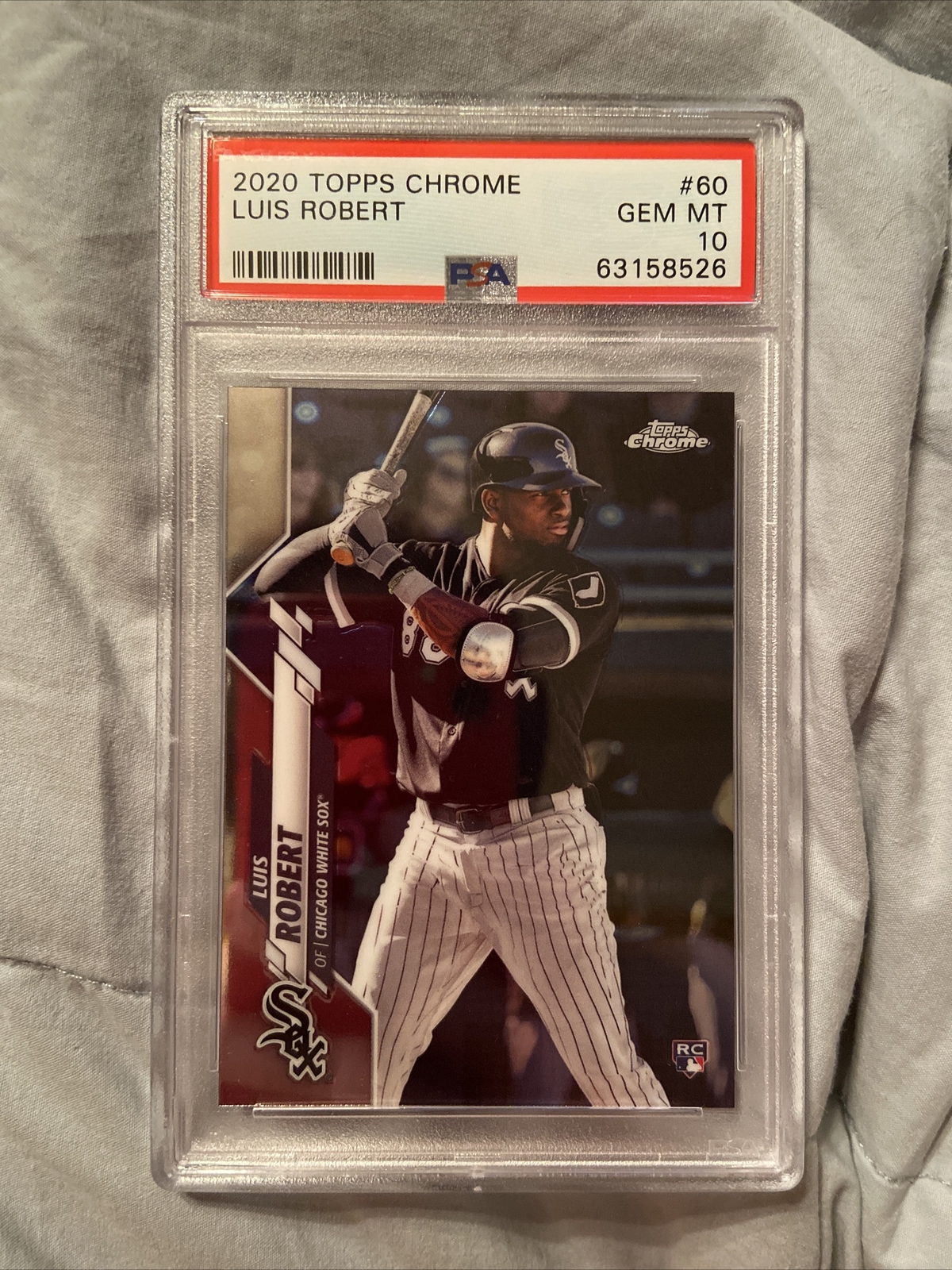 2020 Topps Chrome Luis Robert Rookie Card PSA 10 GEM MINT WHITE SOX RC