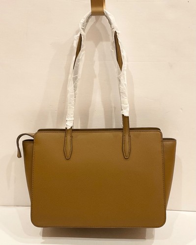 NWT TORY BURCH $398 ROBINSON BISTRO BROWN PEBBLED LEATHER TOTE BAG - Picture 6 of 7