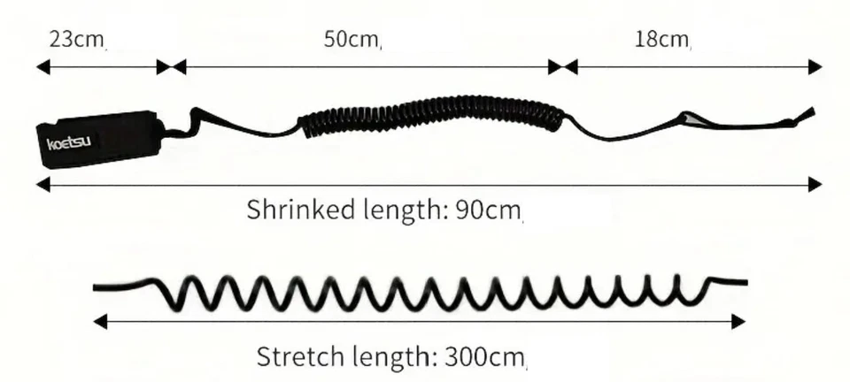 SUP Leash Sicherheitsleine Fangleine Stand Up Paddel Board Coiled 2025 NEU - Bild 2 von 3