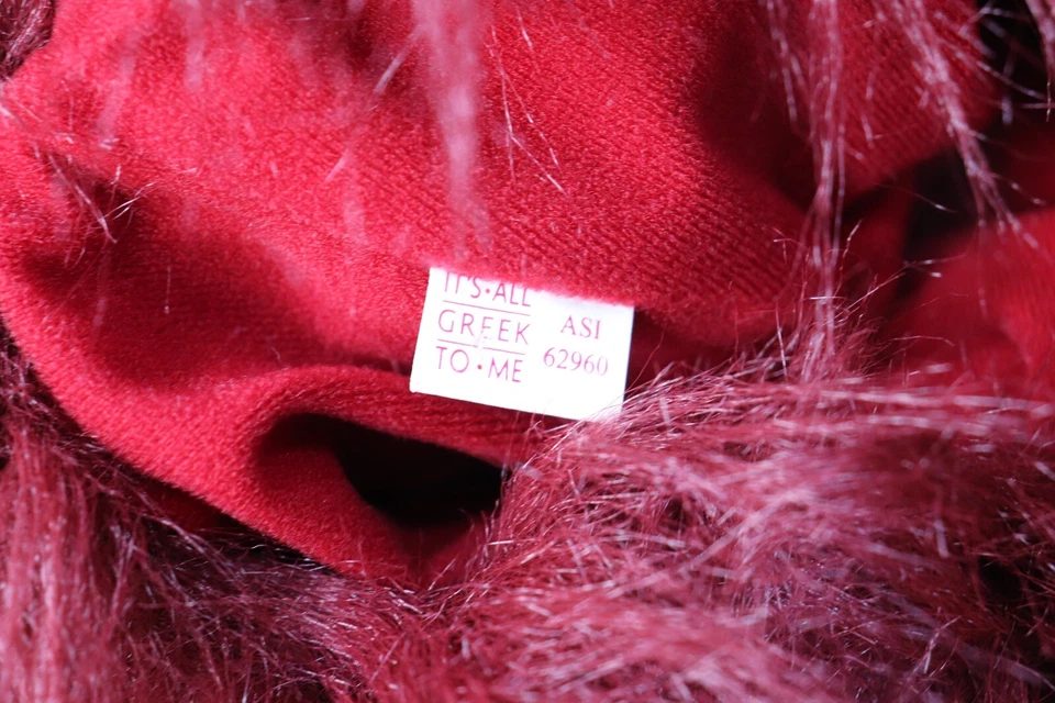 It's All Greek To Me Borgoña Rojo Imitación Piel Sombrero Halloween Disfraz Atuendo Foto 3 de 3