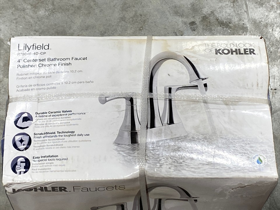 Kohler Lilyfield R780464DCP 4” Centerset Bathroom Sink Faucet