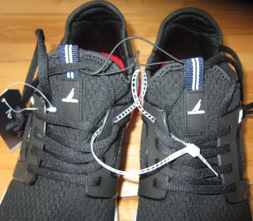 Nautica Goodreau Athletic Sneakers Shoes Men's 9 Black Red NEW - Picture 6 of 6