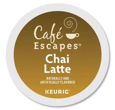 Keurig Café Escapes Chai Latte K-Cups 24/Box Holiday Gift Choice