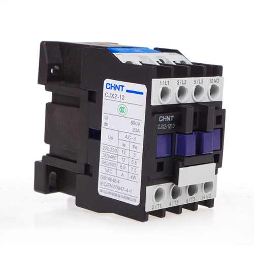 Contattore Elettrico Per Guida DIN CJX2-1210 – 48 V DC, 12 A, Contatti In Lega Argento Tungsteno, 6 Milioni Di Cicli