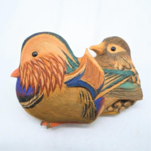 Ueno Gyokusui Wood carving Obi dome Mandarin Orchid motif With box - Picture 2 of 10