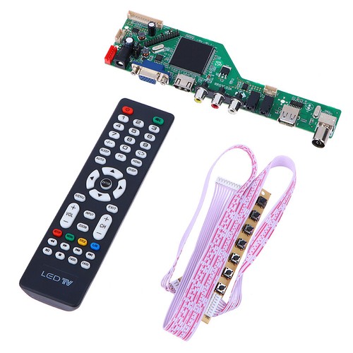 1Set LCD TV Motherboard RR52C.03A Support DVB-T DVB-T2 w/Free Key Remote Control - Afbeelding 5 van 11