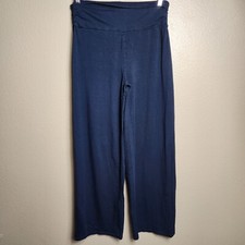 Boden Womens Navy Wide Leg Ruched Waist Jersey Pants-Size UK10/US6