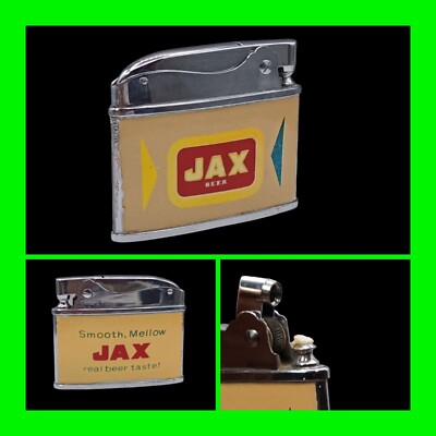 Vintage Jax Beer Flat Ad Double-Sided Lighter   UNFIRED   Working Condition RARE