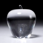 Steuben Art Glass Crystal Signed Apple Paperweight Figurine 4"