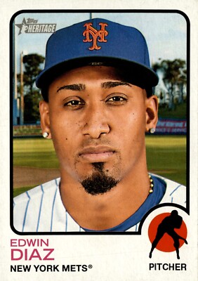 Edwin Diaz 2022 Topps Heritage Baseball Card #80 New York Mets MLB