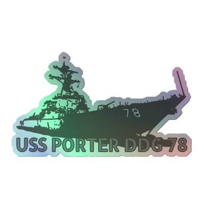 USS Porter DDG 78 US NAVY Holographic stickers