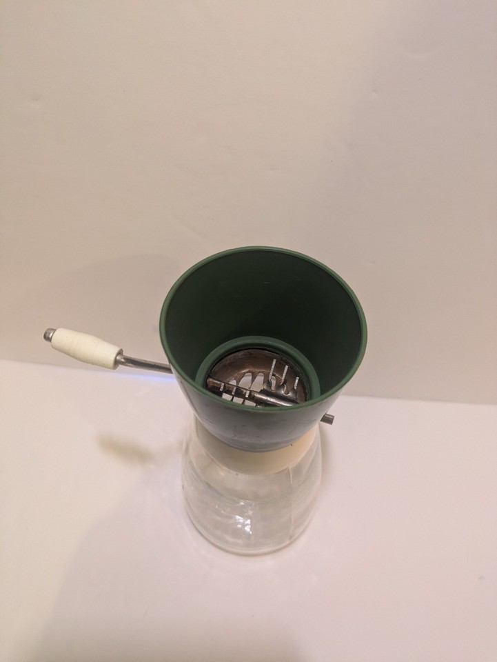 Vintage Federal House Chicago Hand Crank Glass And Plastic Coffee