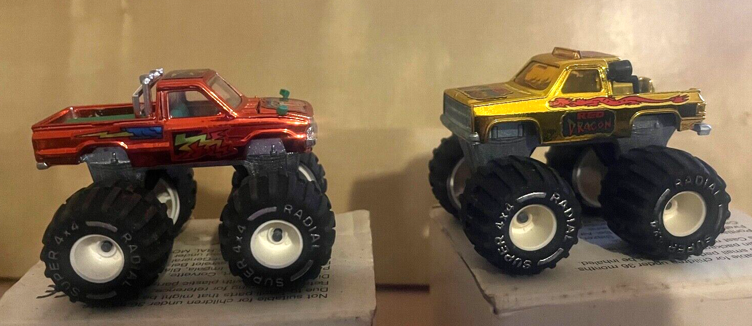 Vintage Majorette Monster Truck X2 Thunder Warrior Red Dragon in Original Box  