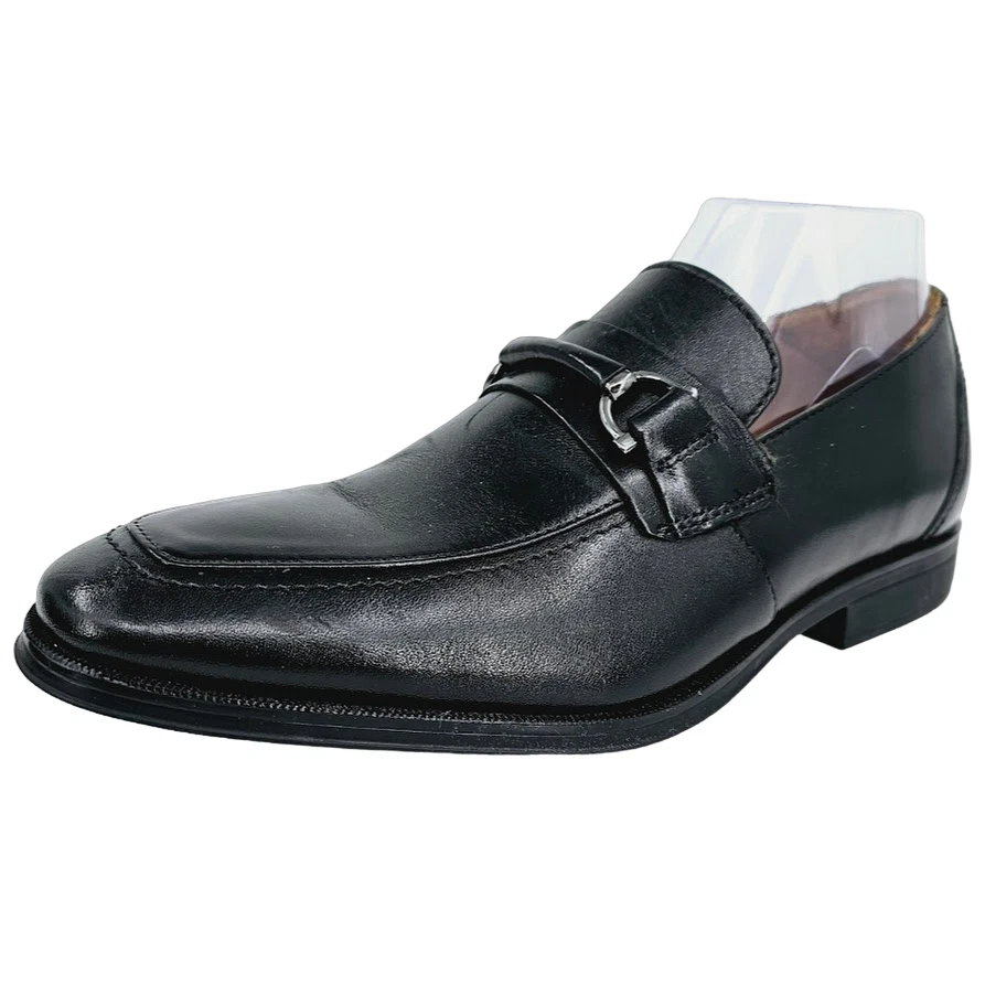 Mocassini Clarks Gilman Bit 7 M pelle nera punta mandorla slip on comfort classico