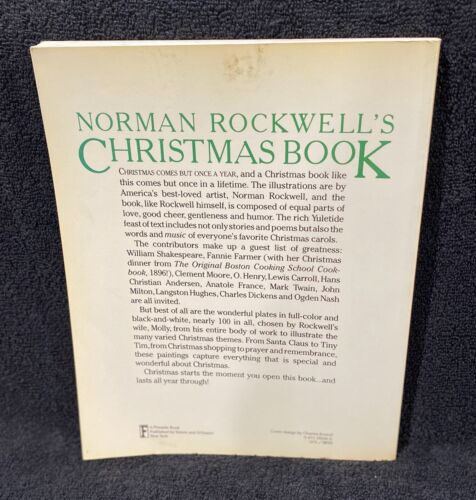 Pre Owned First Fireside Edition Norman Rockwell’s Christmas Paperback Book 1979 - Foto 3 di 4