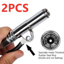 2Pcs Grease Gun Coupler High-Pressure Quick Release Lock Oil Injection Nozzles