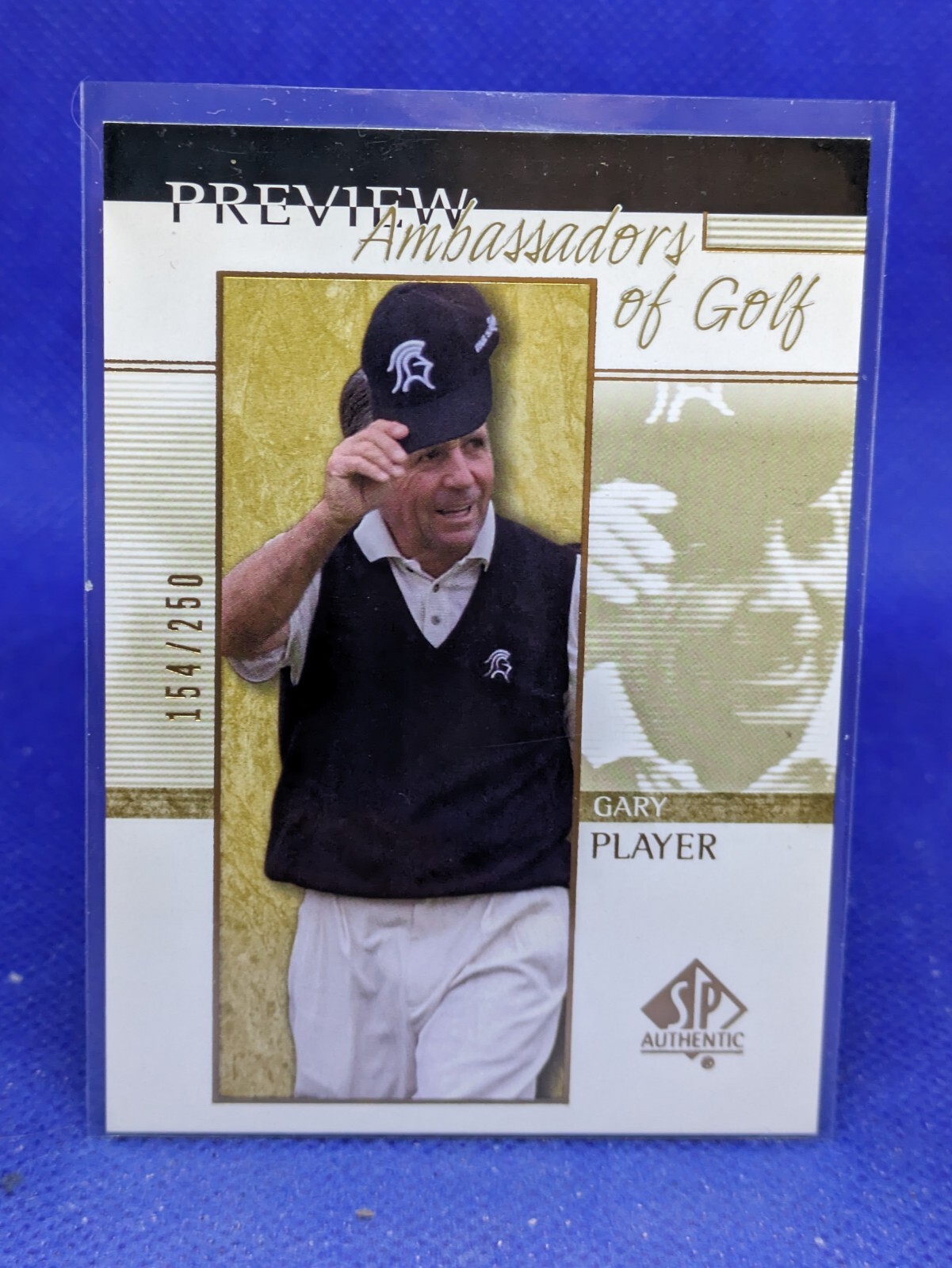 2001 SP Authentic Preview Ambassadors of Golf Gary Player #58 GOLD 154/250