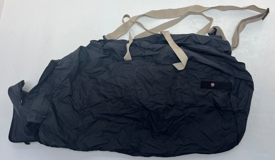 NUEVO Bolso de Lona Embalable Swiss Army Gris con Correas Bronceadas (24 x 9 x 8) Envío GRATIS Foto 3 de 4