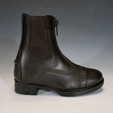 TuffRider Kid's Starter Front Zip Paddock Boots Mocha Brown, Children Size 8