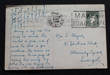 'MAKE THE ROADS SAFE' Baile Atha Cliath (Dublin) Ireland 1948 Slogan postmark on