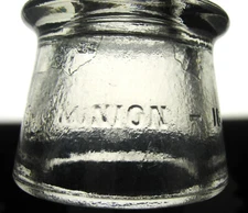 CRUDE COLD MOLD ORANGE PEEL CD 122 DOMINION-16 GLASS INSULATOR.