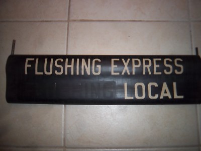 NY NYC SUBWAY ROLL SIGN IRT FLUSHING EXPRESS LOCAL ROUTE CHINATOWN KOREAN INDIAN