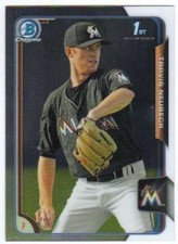 2015 Bowman Draft Picks Chrome Prospect #78 Travis Neubeck Marlins 