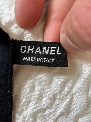 Chanel 6' X 26” Winter Silk Scarf Camellia & Coco Flower Design