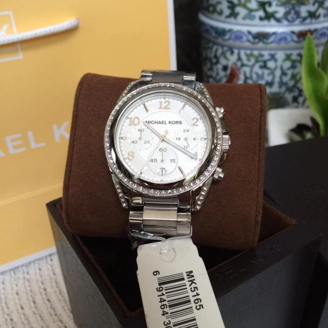Michael Kors MK5165 Blair Argento 39 mm Cronografo Acciaio Inox Orologio da donna