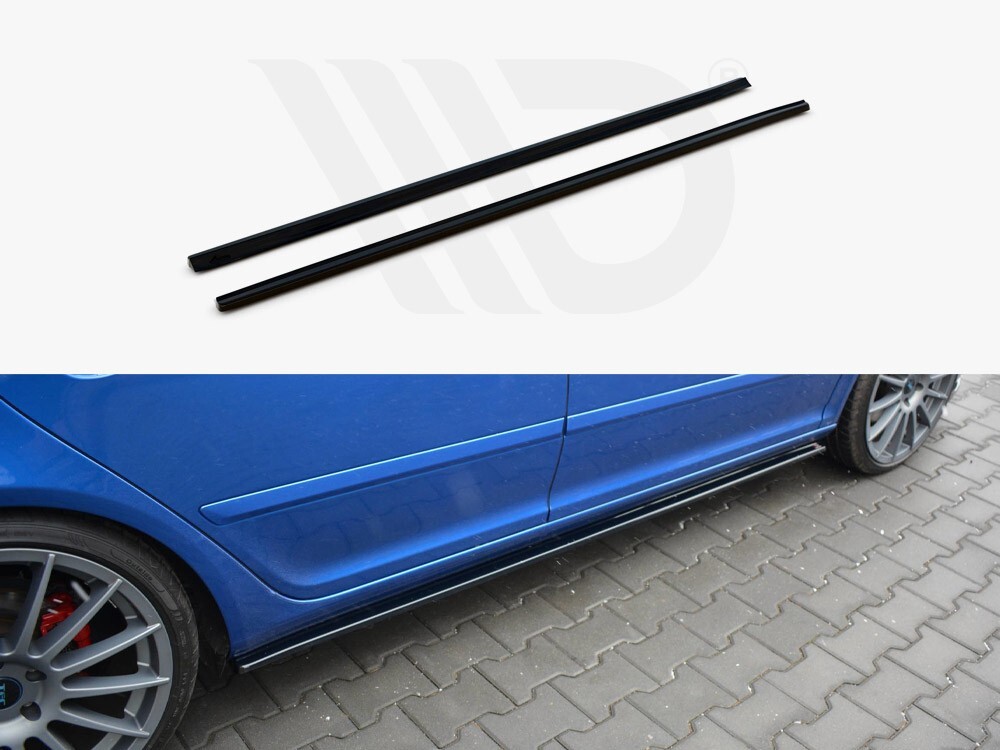 Skoda Octavia IV 19- RS Etupuskurin Kiiltävän Musta Splitteri  Etulippa V2 Maxton Design