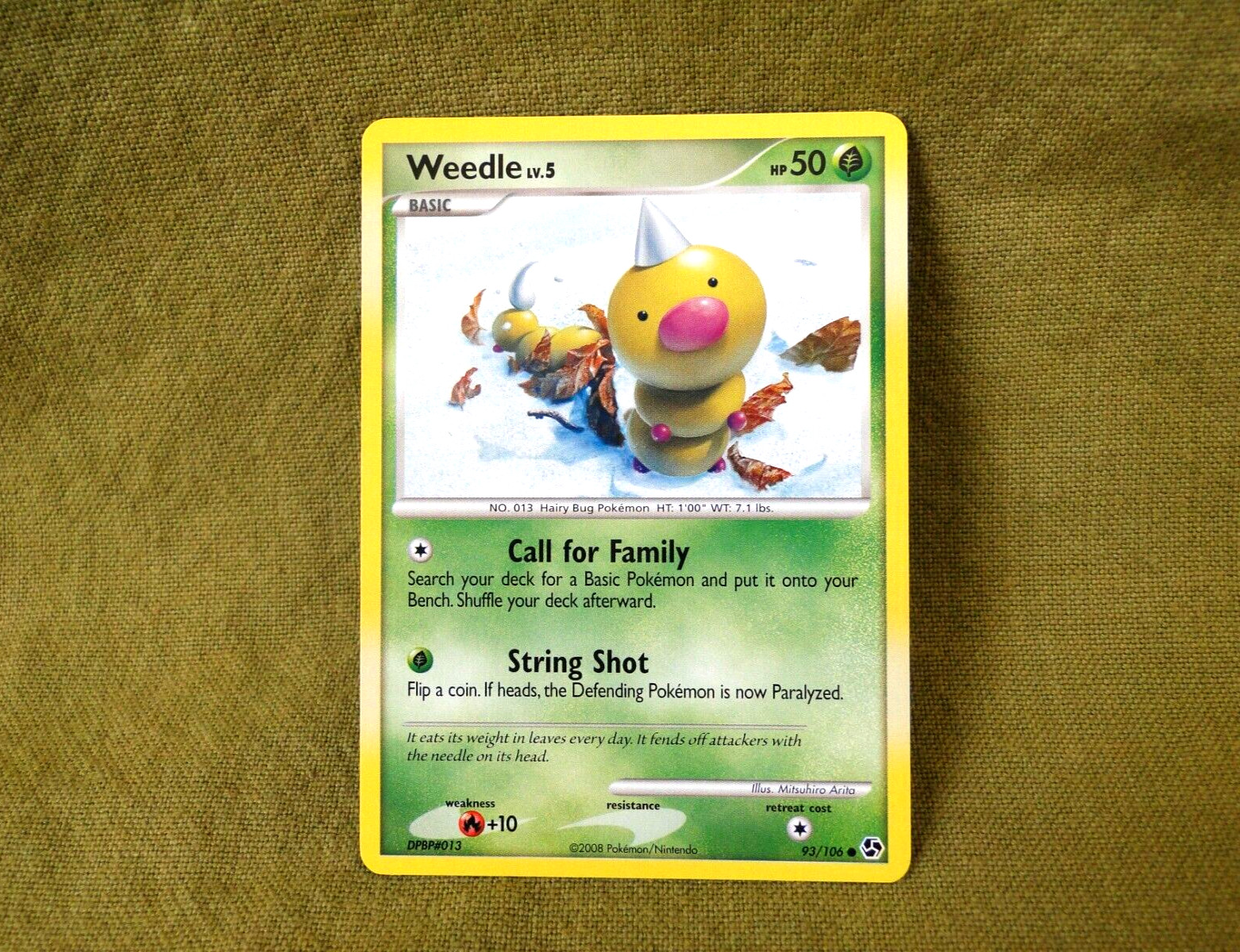 Pokemon Trading Card - Great Encounters: Weedle LV. 5 93/106
