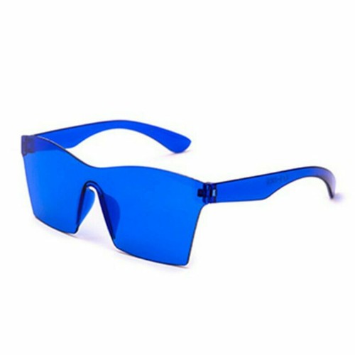 Modische Damen Sonnenbrille übergroß quadratisch Rahmenlos groß Randlos Brille - Picture 18 of 19