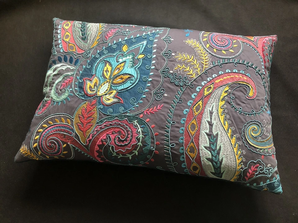 Osborne & Little Fabric Cushion Cover YAMUNA EMBROIDERY  - 60cm x 40cm - Image 2 of 4