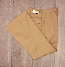 Men's VTG 1970s NOS Tan Khaki Ely Bellbottoms Pants Sz 32x31 70s Disco