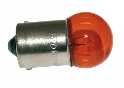 12V 10W BA15S Orange Indicator Bulb - For Motorcycle, Moped Stop/Brake/Turn Signals