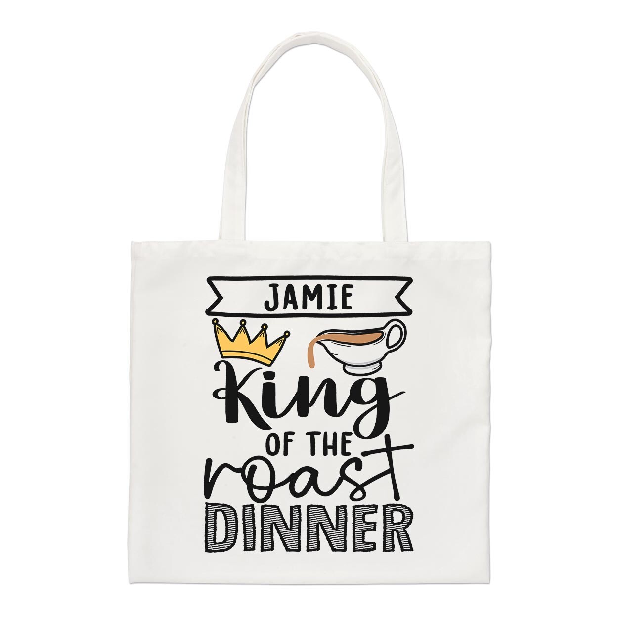 Personalised King Of The Roast Dinner Regular Tote Bag Dad Grandad Best Shopper