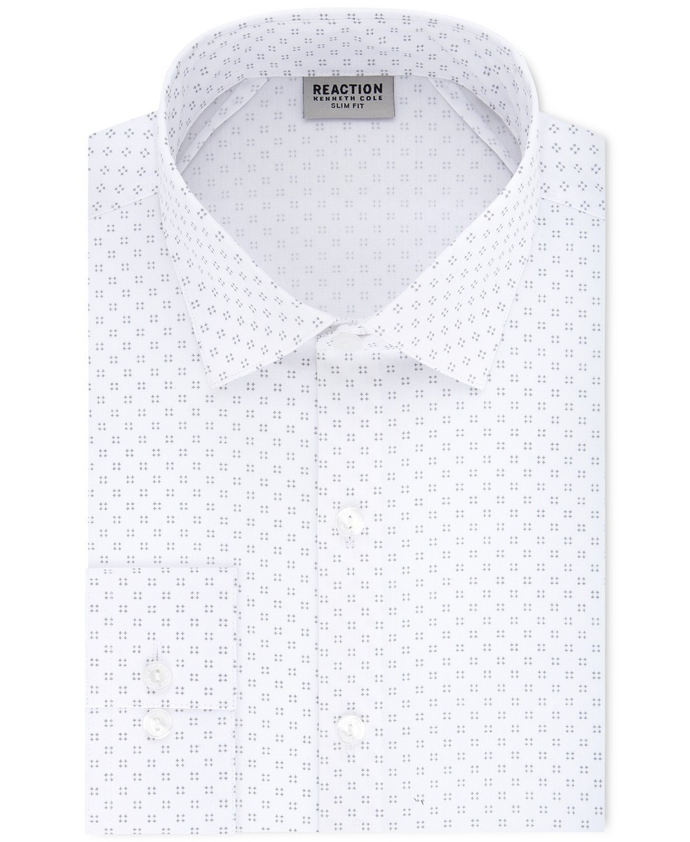 men's techni-cole slim fit flex stretch dress shirt Shop Slim-Fit Stretch Dress Shirt – Black main image 0