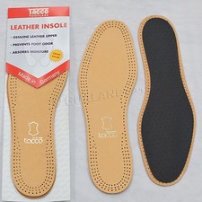 Taco 613 Luxus Comfort Leather Insoles Black / Tan Flat Shoe Inserts - ORIGINAL