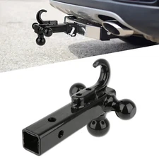 Triple Ball Mount Trailer Hitch 2" Heavy Duty Receiver Mount 1-7/8" 2" 2-5/16"
