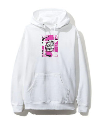 NEW Anti Social Social Club Pink Camo Blocked Box Logo White